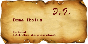 Doma Ibolya névjegykártya